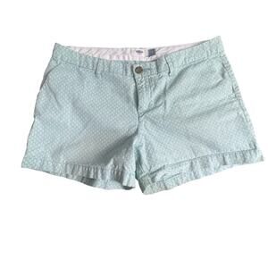 Old Navy Women's Sz 6 Everyday Shorts Floral Green Slit Pockets 100% Cotton